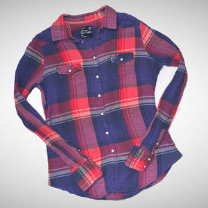 American Eagle Red and Blue Flannel